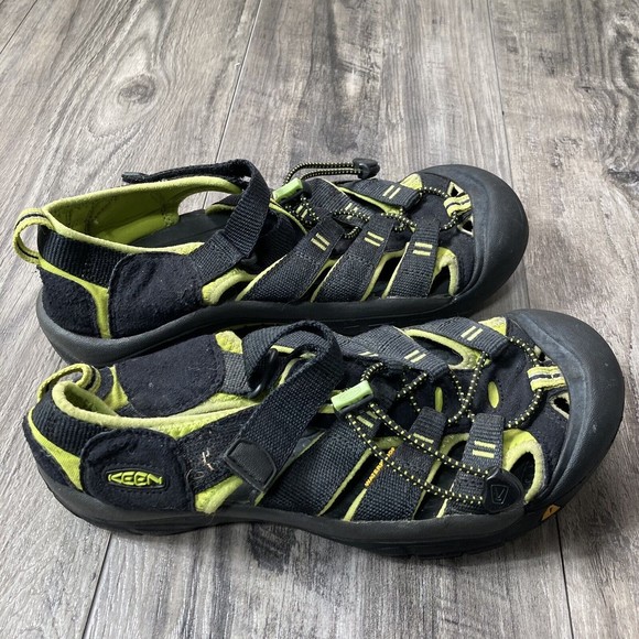Keen Newport h2 Hiking Black Neon Green Water Hiking Outdoor Sandals Mens Size 6 - Picture 5 of 6